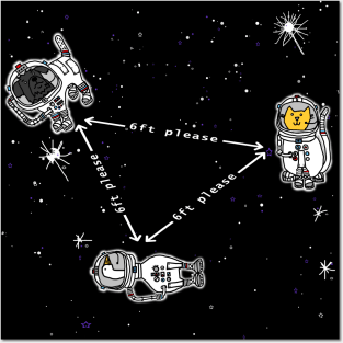 Space Social Distancing Funny Quarantine Quotes Posters and Art